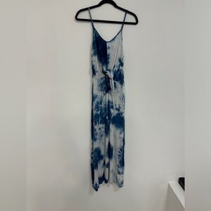 See You Monday Blue Tie Die maxi Dress